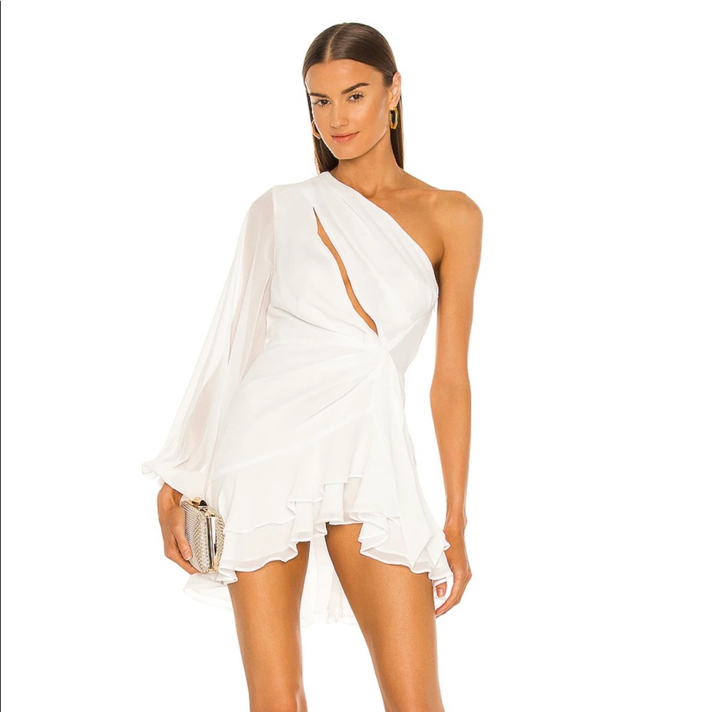 Michael Costello x REVOLVE Sunny Mini Dress in White size Medium new with tags
